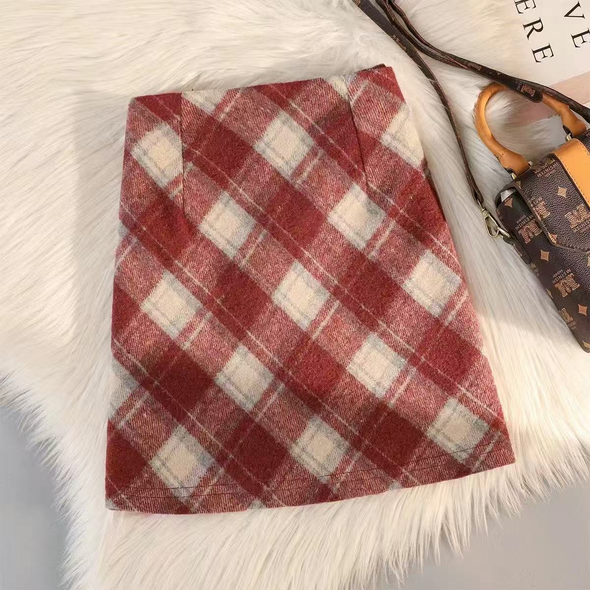 2024 Women's Plaid Half-body Skirt